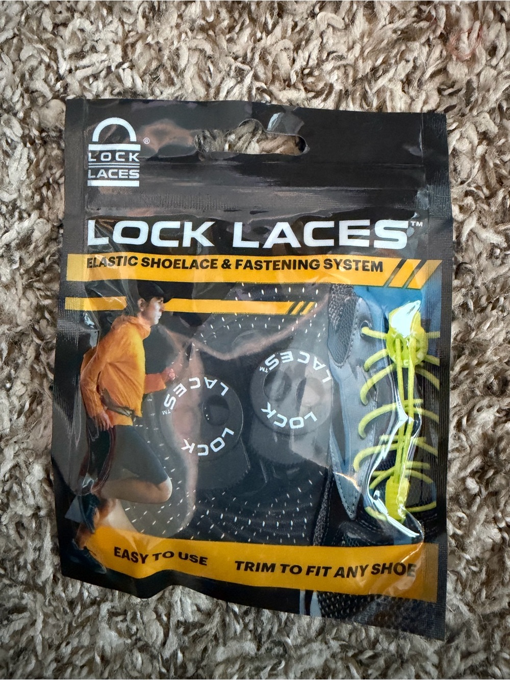 Lock Laces Elastic Shoelace Fastening System - Black